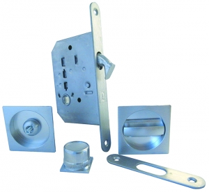 Bathroom Sliding Door Lock Kit (Square)
